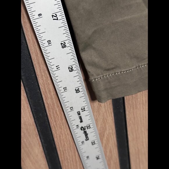 Cabi Pants 4 Womens Green Army Chino Waxy Stretch Fabric Mid Rise - Picture 5 of 8